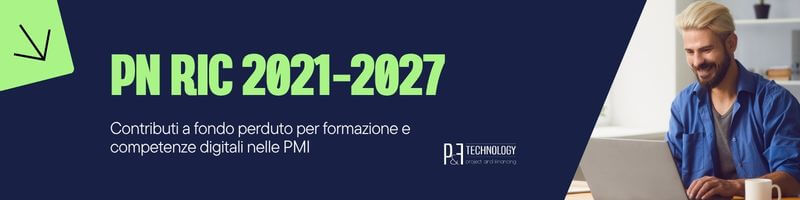 Professionisti e imprese impegnati in attività di formazione digitale e innovazione tecnologica nell’ambito del bando PN RIC 2021-2027 dedicato alle competenze per la transizione verde e digitale delle PMI.